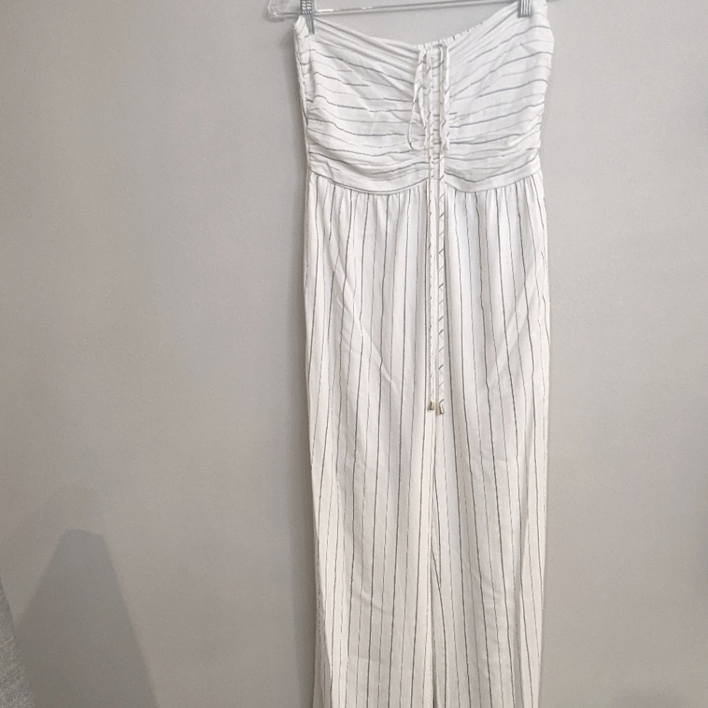 Women's pinstripe jumpsuit